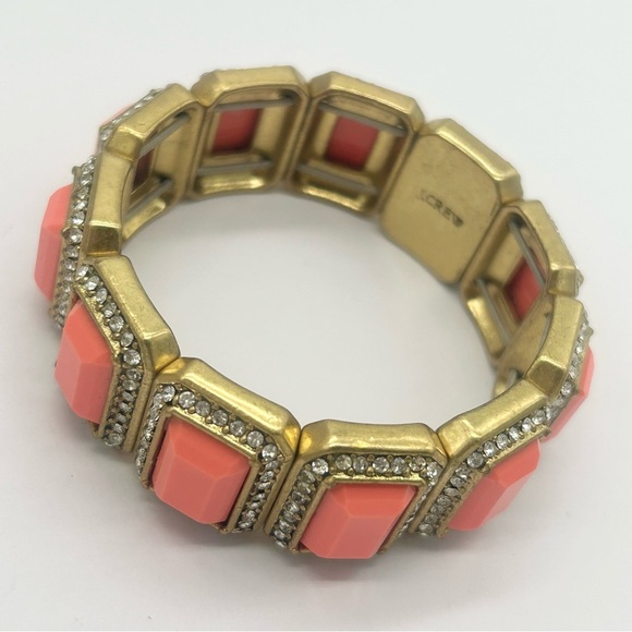 J. Crew Jeweled Peach Stretch Bracelet - Picture 2 of 3